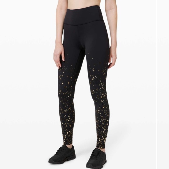 Lululemon NWT Speed Wunder Tight Luna New Year in Black Gold Size 2 - Picture 16 of 16